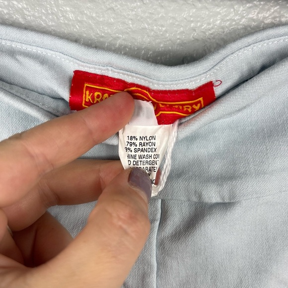 Krazy Larry Womens 14 Blue Straight Leg Pull On Slack Pants Stretch Career - Picture 7 of 8